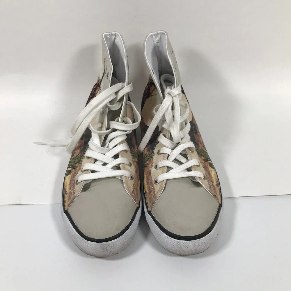 Rodeo Cowboy Scenic Canvas High Top Lace-Up Shoes M/W US 10 UK 8/8 EU 42/41